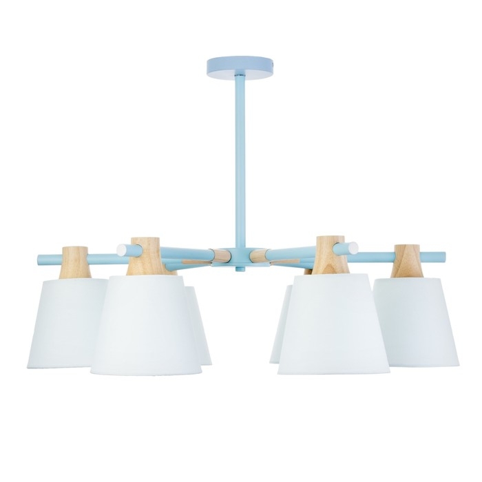 Люстра "Луиза" 6хЕ27 40Вт синий 70х70х50см