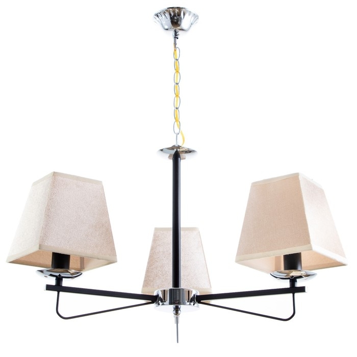 Люстра Люстра "Жозефина" 3хЕ14 40Вт чёрно-хромовый 58х58х34 см BayerLux