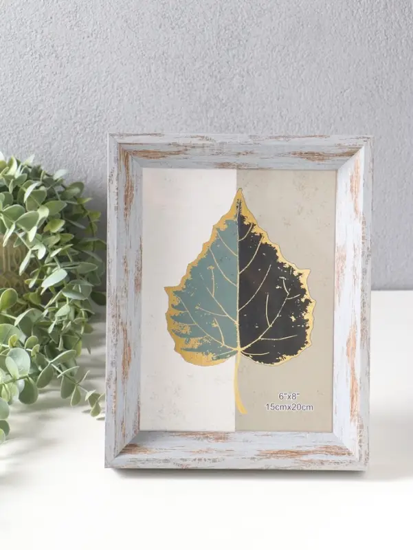 Фоторамка пластик 15х20 см "Прованс" серо-голубой 23,7х18,8х3 см