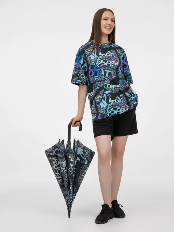 Зонт-трость с полной запечаткой на заказ