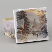 Коробка подарочная новогодняя 3 в1, набор &laquo;Уютного праздника!&raquo; 18&times;18&times;10 - 22&times;22&times;12 см