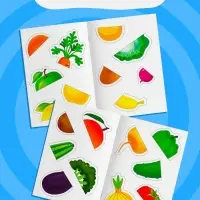 Наклейки - половинки &laquo;Фрукты и овощи&raquo;, 20 наклеек