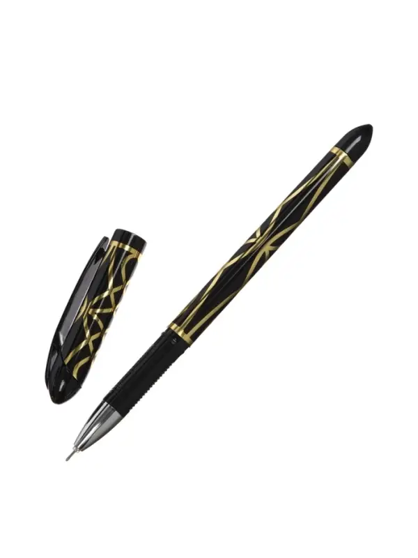 Ручка гелевая, чёрный стержень, узел 0.5 мм, корпус с узором