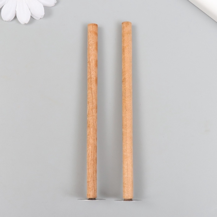 Фитиль для свечи дерево с металлическим держателем круглый набор 2 шт 0,6х12,5 см Фитиль для свечи дерево с металлическим держателем круглый набор 2 шт 0,6х12,5 см