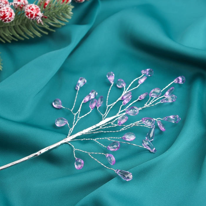 Декор  Декор "Хрустальная сказка" 23 см, капелька сиреневая