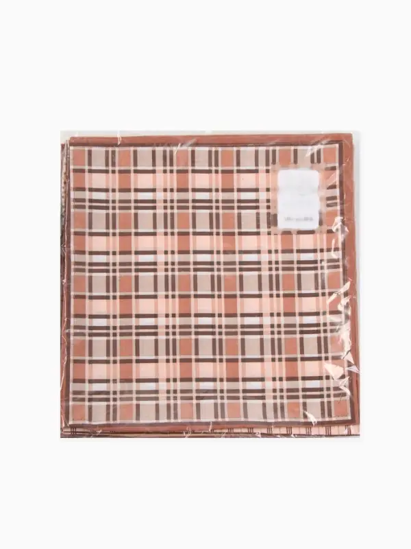 Платки носовые мужские &laquo;Этель&raquo;, 30&times;30 см, набор 12 шт., 100% хлопок, светло-коричневые, рисунок МИКС