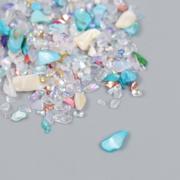 Декор для творчества в баночке Декор для творчества в баночке "Природный камень с перламутром - голубой" 20 гр 5х2,2х2,2 см 93694