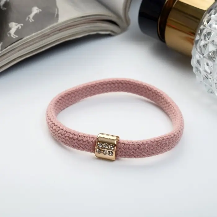 Резинка для волос "Палермо" квадрат, 6 см, розовый