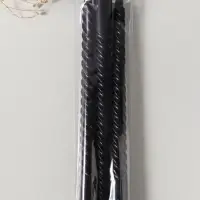 Набор свечей витых 25 см, 3 шт., 57 г, 5 ч, чёрный