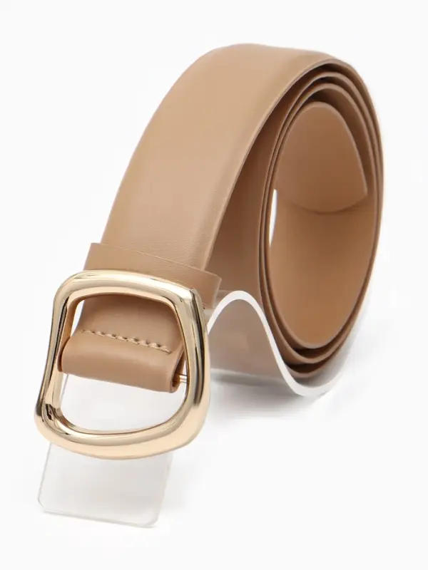Ремень женский, затяжка, без винта, 4&times;110 см, пряжка золотистая, бежевый
