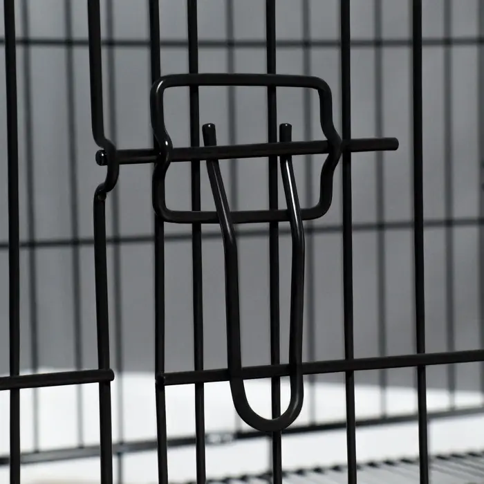 Клетка с люком для собак, 130 х 60 х 70 см, чёрная