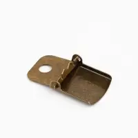Застёжка для кепки, с люверсом, 2×2 см, цвет бронзовый