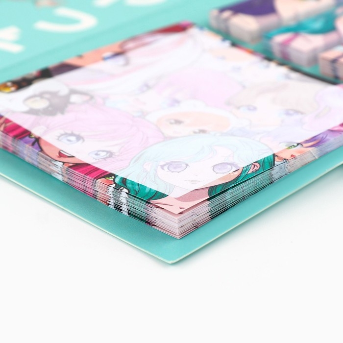 Книжка стикеров «Аниме», 5 блоков, 30 л Книжка стикеров «Аниме», 5 блоков, 30 л