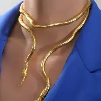 Колье-трансформер &laquo;Змея&raquo;, цвет чернёное золото, 90 см