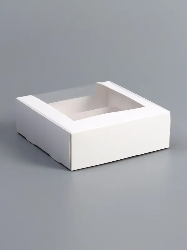 Коробка складная, под 3 эклера, белая, 15&times;15&times;6 см