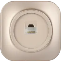 GLORY Розетка для открытой установки компьютерная RJ45 кат.5E РК10-ХШм шампань матовый IEK