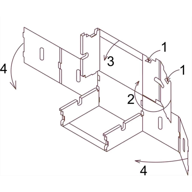 Короб архивный Комус на 6 папок 75мм, надстраив.,крышка