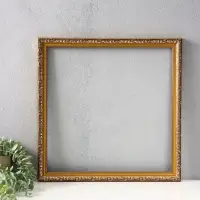 Рама для картин (зеркал, панно, фото), 40&times;40 см Keep memories, Estelle Classic, пластик под золото с коричневым