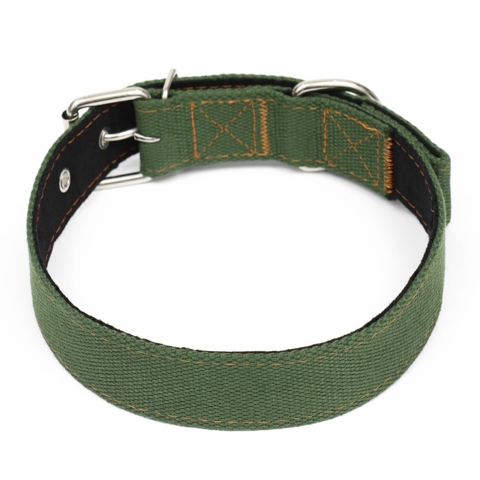 Ошейник брезентовый с подкладом, 72 х 3,5 см, хаки Ошейник брезентовый с подкладом, 72 х 3,5 см, хаки