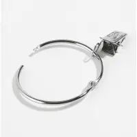 Набор для штор, кольцо разъёмное, d=52/58 мм, 10 шт., зажим, 33&times;11 мм, 10 шт., цвет серебряный