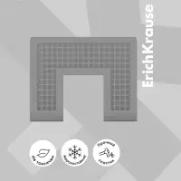 Лоток для бумаг ErichKrause, А4, вертикальный, 3 отделения, серый