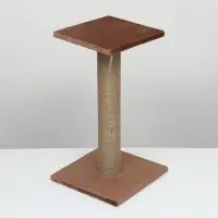 Когтеточка-столбик, 35&times;35&times;64 см, &Oslash;10, с площадкой, КД-37, джут, цвет МИКС