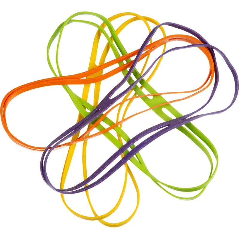 Резинка крестообразная Attache Х-образная, 180х11х1 мм, 25 шт, ассорти