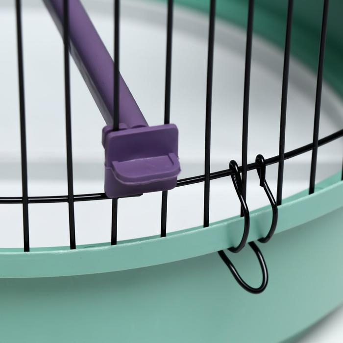 Клетка для птиц круглая, трехярусная сварная, малый поддон, 33 x 77 см, микс цветов Клетка для птиц круглая, трехярусная сварная, малый поддон, 33 x 77 см, микс цветов