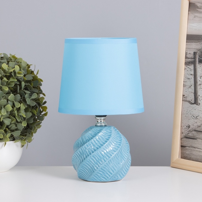 Лампа настольная Лампа настольная "Альваро" 1х40Вт Е14 синий 14,5х14,5х24см