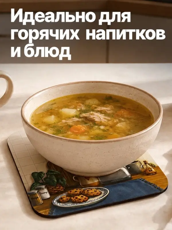 Подставка под горячее &laquo;Приятного аппетита&raquo;, квадратная