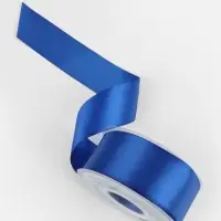 Лента атласная TEIRA, двухсторонняя, 38 мм, 25&plusmn;1 м, синяя №0329