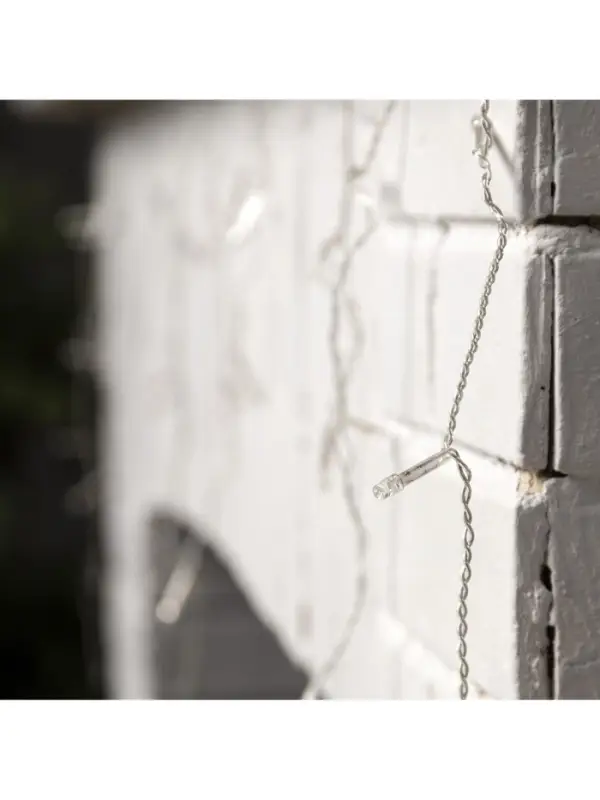 Гирлянда &laquo;Бахрома&raquo; 3&times;0.5 м, IP20, прозрачная нить, 80 LED, свечение белое, 8 режимов, 220 В