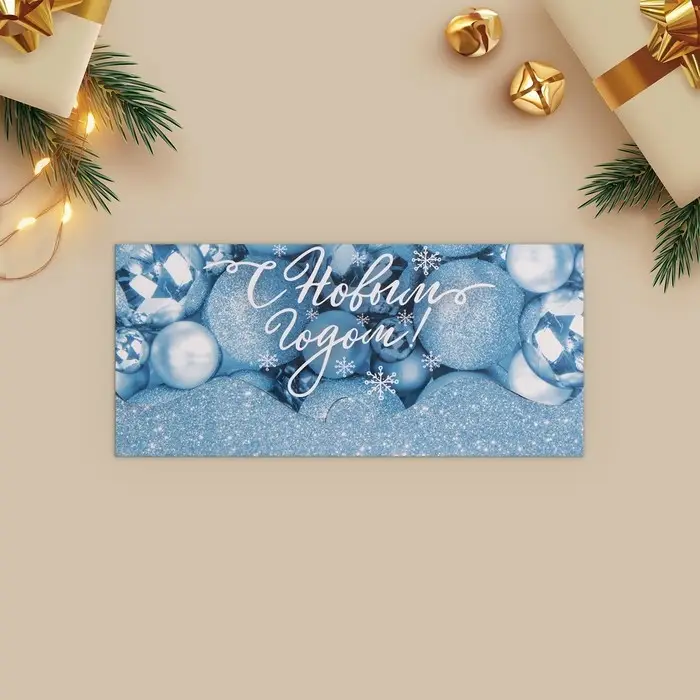 Конверт для денег фигурный «Новый Год» шары, 17.5 х 8 см Конверт для денег фигурный «Новый Год» шары, 17.5 х 8 см