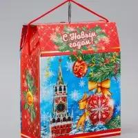 Коробка Новогодняя подарочная "Кремль" 20 х 26 х 10,5 см