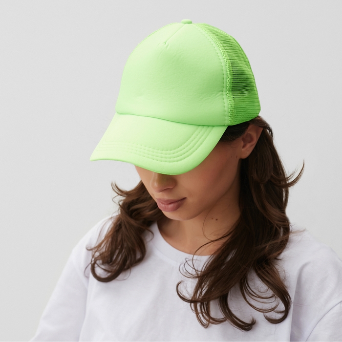 Бейсболка с сеткой MINAKU, цвет зелёный, размер 56-58 Бейсболка с сеткой MINAKU, цвет зелёный, размер 56-58