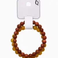 Набор браслетов 2 шт. &laquo;Цитрин и Авантюрин коричневый&raquo;, d=6 см, шар №8, жёлтый, коричневый