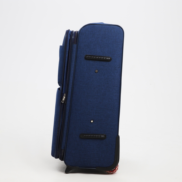 Чемодан большой 95 л (L), отдел на молнии, с расширением, кодовый замок, 3 колеса, 2 наружных кармана, цвет синий Чемодан большой 95 л (L), отдел на молнии, с расширением, кодовый замок, 3 колеса, 2 наружных кармана, цвет синий