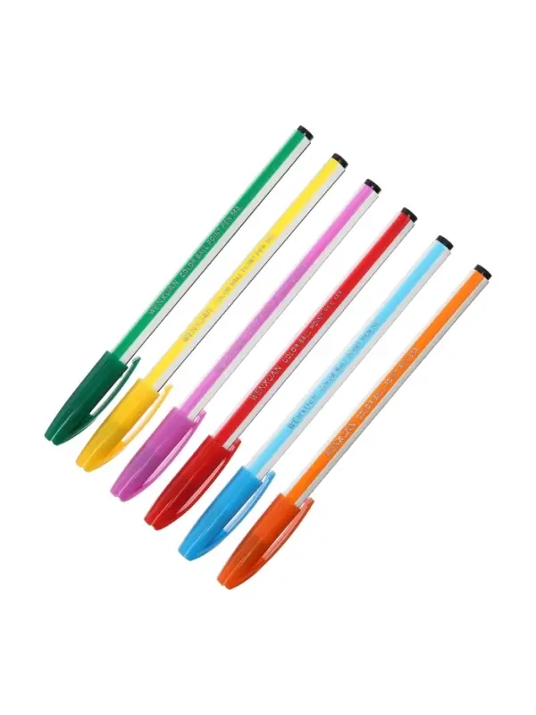 Набор шариковых ручек Calligrata &laquo;Полоски&raquo;, 6 цветов, корпус в стержня