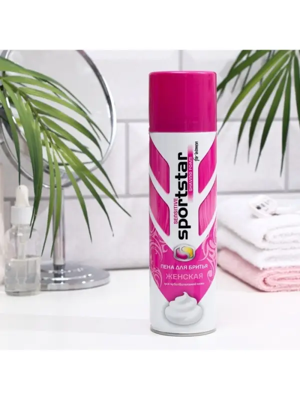 Пена для бритья Sport Star женская, для чувствительной кожи, 200 мл