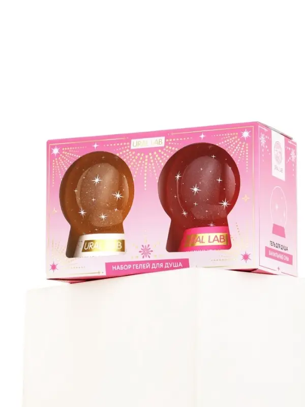 Гели для душа в форме ёлочных шаров Happy New Year, набор 2 шт. &times; 245 мл, URAL LAB