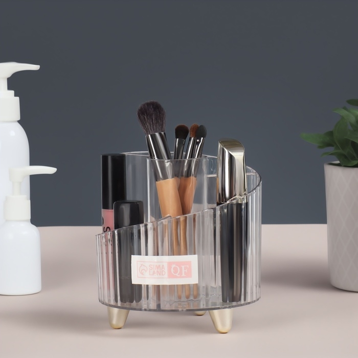 Органайзер для хранения «CRISTAL», 4 секции, d = 12 × 12,5 см, цвет прозрачный