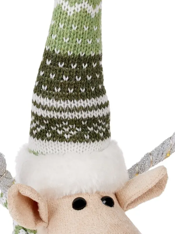 Фигура текстиль «Новогодний лосик» 58 см, 10 LED, от батареек АА×3, свечение тёплое белое Фигура текстиль «Новогодний лосик» 58 см, 10 LED, от батареек АА×3, свечение тёплое белое