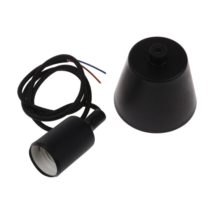 Патрон подвесной, Е27, 1м, 220 В, черный Патрон подвесной, Е27, 1м, 220 В, черный