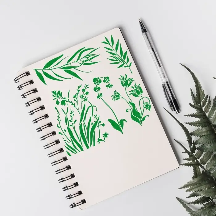 Трафарет пластик Трафарет пластик "Травы" 13х13 см