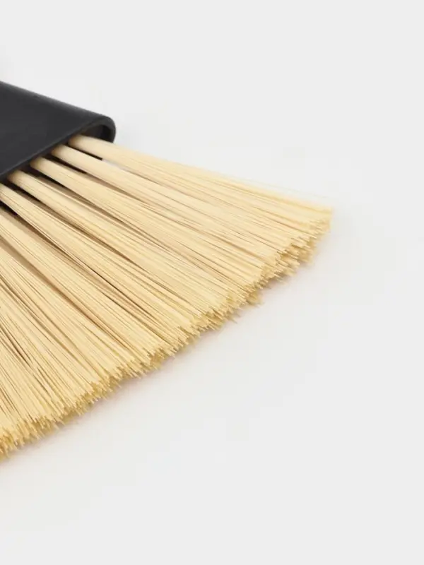 Щётка с совком Доляна Meli, бамбуковая ручка, 21.5&times;16.5 см, чёрная