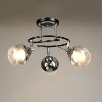 Люстра BayerLux &laquo;Редо&raquo;, Е27, 3&times;40 Вт, 45&times;45&times;28 см, цвет чёрный хром