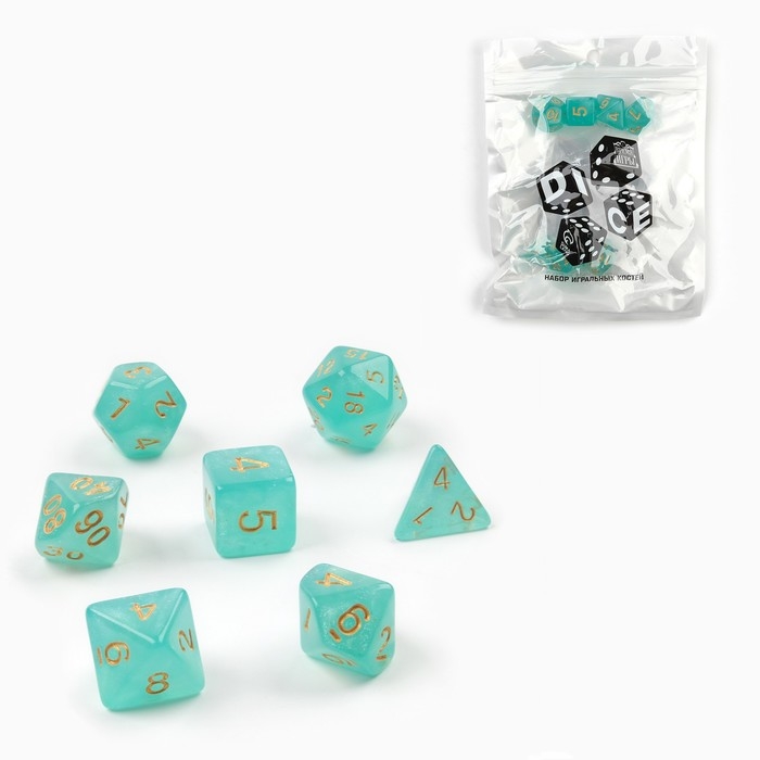 Набор кубиков для D&D (Dungeons and Dragons, ДнД) Набор кубиков для D&D (Dungeons and Dragons, ДнД) "Время игры", серия: D&D, 7 шт