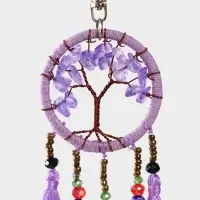 Брелок ловец снов "Древо" 19 см, цв. сиреневый Брелок ловец снов "Древо" 19 см, цв. сиреневый