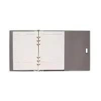 Органайзер на кольцах, А5, с клапаном, 80л, линия, к/зам, с ручкой, Коричневый
