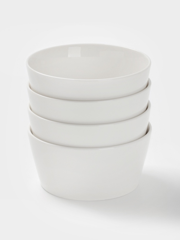 Набор салатников 4 шт 12х6 см Magistro Набор салатников 4 шт 12х6 см Magistro "White Snow" 380 мл